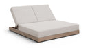 Solace Olefin Performance Fabric Outdoor Patio Double Chaise Lounge - Cream