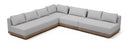 Solace 170.25" Olefin Performance Fabric 4pc. Modular Sectional - Grey