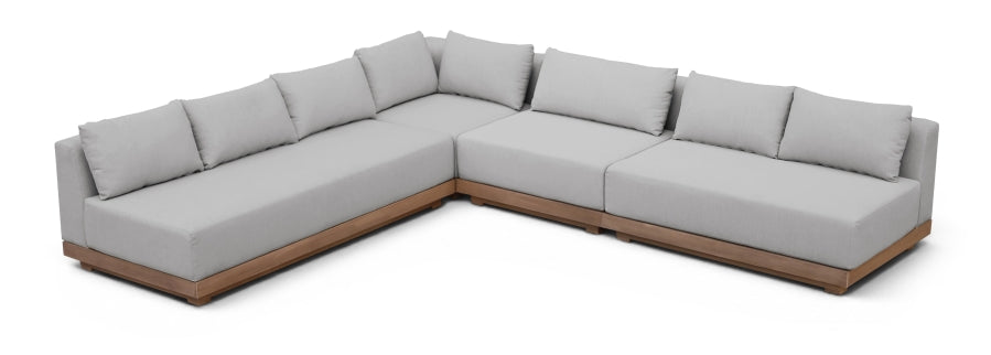 Solace 170.25" Olefin Performance Fabric 4pc. Modular Sectional - Grey