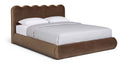 Tempo Velvet Upholstered Bed - Brown