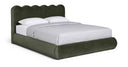 Tempo Velvet Upholstered Bed - Green