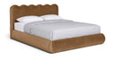 Tempo Velvet Upholstered Bed - Saddle