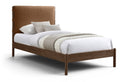 Arielle Vegan Leather Upholstered Twin Bed - Cognac