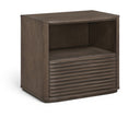 Morino 28" Oak Veneer And Solid Wood Nightstand - Brown