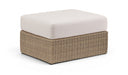 Seacrest Olefin Water Resistant Fabric And Wicker Outdoor Patio Modular Ottoman - Beige