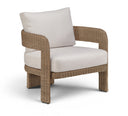 Sandbay Olefin Water Resistant Fabric And Wicker Outdoor Patio Chair - Beige