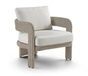 Sandbay Olefin Water Resistant Fabric And Wicker Outdoor Patio Chair - Cream