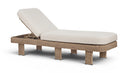 Sandbay Olefin Water Resistant Fabric And Wicker Outdoor Patio Chaise Lounge - Beige