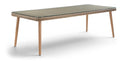 Seacrest 96" Tempered Glass Top And Natural Wicker Outdoor Patio Dining Table - Natural