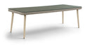 Seacrest 96" Tempered Glass Top And Taupe Wicker Outdoor Patio Dining Table - Taupe