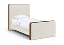 Dalton Fabric Upholstered Twin Bed - Cream