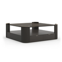 Love Square Cocktail Table - 42" - Dark Chocolate, Whisper of Gold Metal by Caracole, view 2