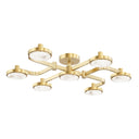 Aged Brass Meander Semi Flush 29" by Hudson Valley