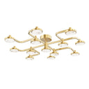 Aged Brass Meander Semi Flush 43.25" by Hudson Valley