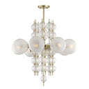 Aged Brass Calypso Chandelier 33.5" by Hudson Valley