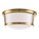 Aged Brass Newport Flush Mount 15" by Hudson Valley