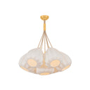 Vintage Gold Leaf Livonia Chandelier 28" by Hudson Valley