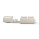 Overlap Left Bumper Sectional Ecru