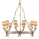 Vintage Gold Leaf Parc Royale Semi Flush 19.25" by Corbett Lighting, view 4