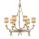 Vintage Gold Leaf Parc Royale Chandelier 29" by Corbett Lighting