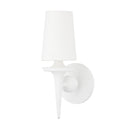 White Plaster Torch Wall Sconce 6" by Hudson Valley