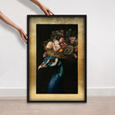Peacock's Crown II - With Hand-Applied Gold Leaf & Glitter