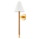 Aged Brass Watkins Wall Sconce 7" by Hudson Valley