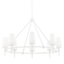 White Plaster Torch Chandelier 48" by Hudson Valley