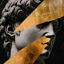 Statue Statues II - With Hand-Applied Gold Leaf