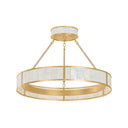 Vintage Gold Leaf Halcott Chandelier 30" by Hudson Valley