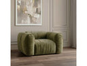 Siegal - Modern Olive Green Fabric Lounge Chair