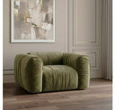 Siegal - Modern Olive Green Fabric Loveseat Sofa