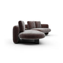 Overlap Left Bumper Sectional Dk Taupe