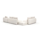 Overlap Sectional - Right-Facing Chaise, Large - Crème Travertine by Caracole, view 3