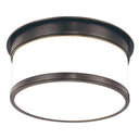 Old Bronze Geneva Flush Mount 9.25" by Hudson Valley