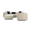 Fusion Sectional - 6-Piece Sectional - Simply Black, Fabric 21021-35CC, 2989-34CC, 3270-12CC by Caracole