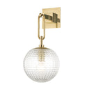 Aged Brass Jewett Wall Sconce 8" by Hudson Valley