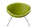 Anais Mid-Century Green Leatherette Accent Chair