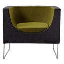 Tulane Mid-Century Grey & Green Accent Chair