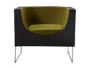 Tulane Mid-Century Grey & Green Accent Chair