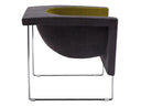 Tulane Mid-Century Grey & Green Accent Chair