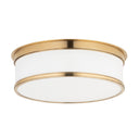Aged Brass Geneva Flush Mount 15.25" by Hudson Valley