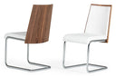 Morgan - Modern White & Walnut Dining Chair (Set of 2)