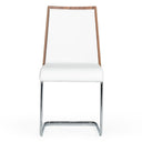 Morgan - Modern White & Walnut Dining Chair (Set of 2)