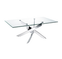 Pyrite Modern Glass and Gold Console Table