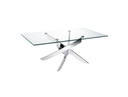 Clarion Modern Grey Elm & Glass Coffee Table