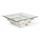 Upton Modern Square Glass Coffee Table