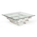 Upton Modern Square Glass Coffee Table