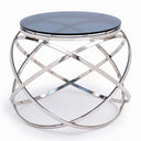 Tulare Contemporary Smoked Glass End Table