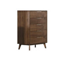 Soria Mid-Century Grey & Walnut Bedroom Set